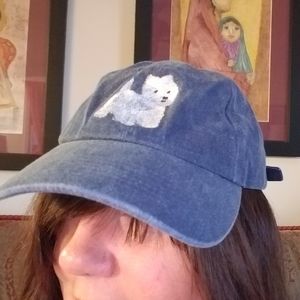 GR8 Dogs Bichon Frise baseball style hat. 100% cotton. Adjustable.